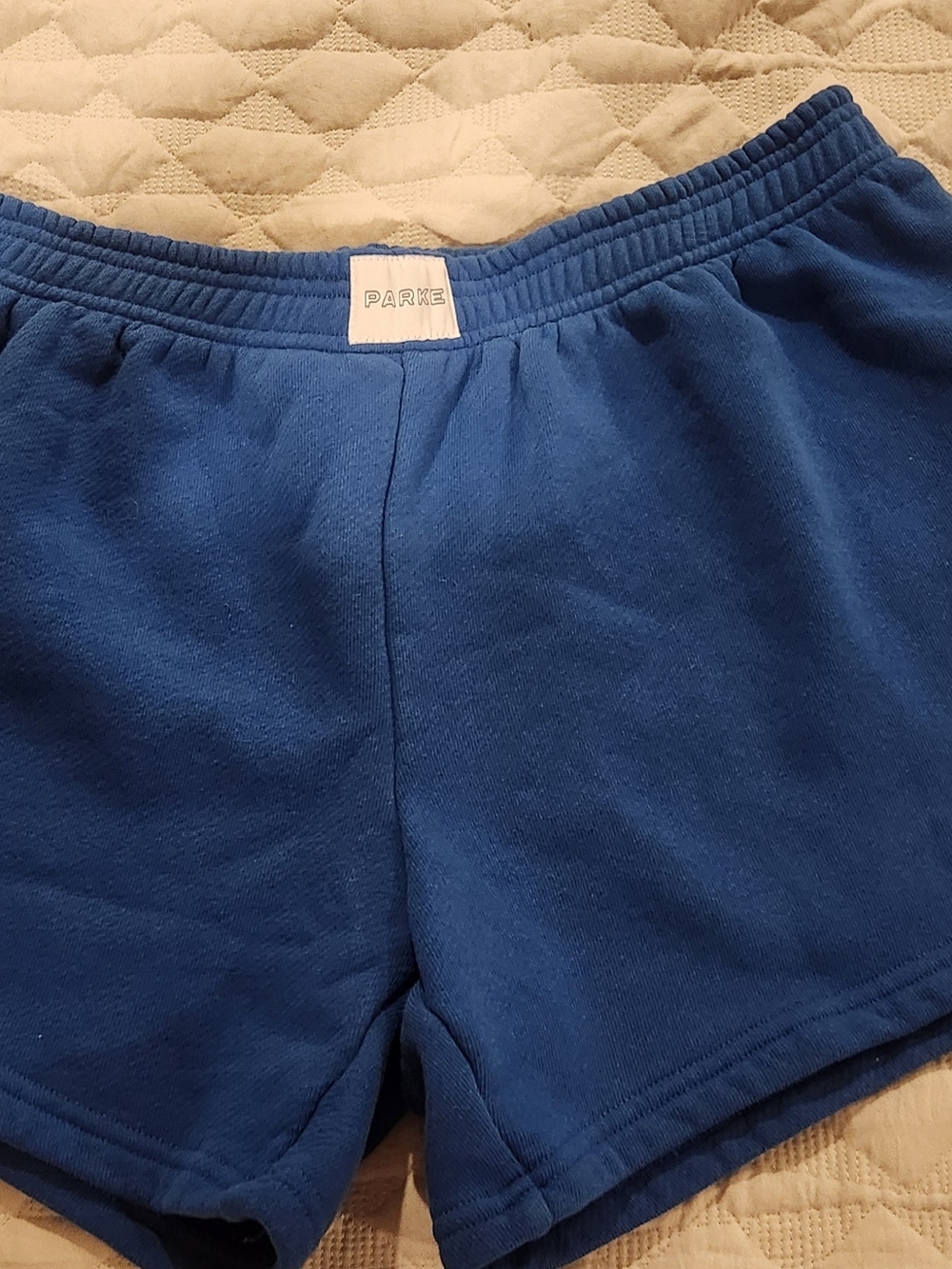 NIB Parke Navy Blue Ribbed Waist Sweat Shorts XL